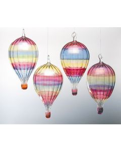 Bandhu Dunham - "Hot Air Balloon" Hanging Glass Sculpture