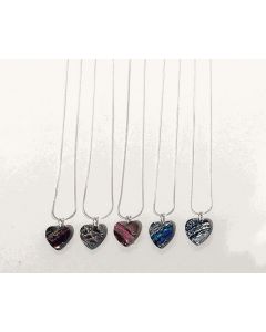 Trudi Cooper - Dichroic Glass Heart Necklace