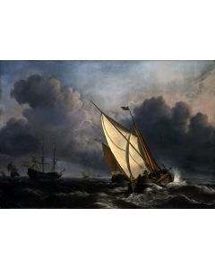 Van de Velde "Ships in a Stormy Sea" Print