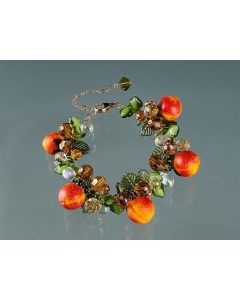 Elizabeth Johnson - "Ripening Peach" Glass Bracelet