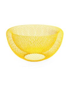 Yellow Wire Mesh Bowl
