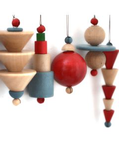 Set of 12 Bauhaus-era Holiday Ornaments