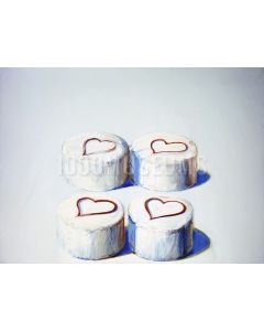 Wayne Thiebaud "Heart Cakes" Archival Print