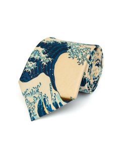 Hokusai Wave Silk Tie