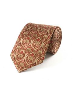 Islamic Red Dianthus Silk Tie