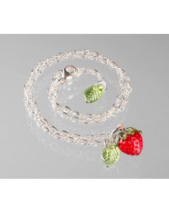 Elizabeth Johnson - Glass Strawberry Necklace