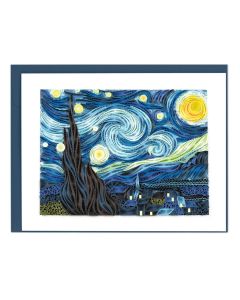 Quilled Artist Series - Starry Night, Van Gogh Greeting Card