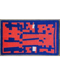 Claudia Pettway Charley - "Red All About It" Printed Coir Doormat