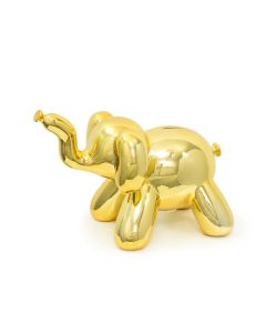 Gold Balloon Elephant Coin Bank