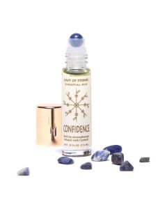 Confidence Roll-On Essential Oil Aromatherapy with Sodalite Crystals