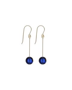 Translucent Blue Circle Drop Earrings