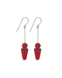 Translucent Red Cone Earrings