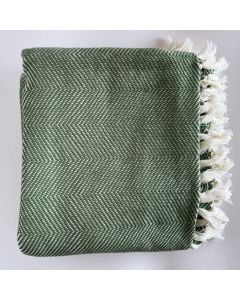 Mint Mechot Handwoven Throw Blanket - Ethiopian Cotton
