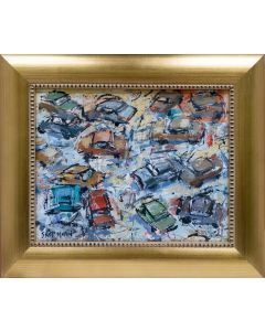 Scott Horn - "#393 Cars" Oil Painting