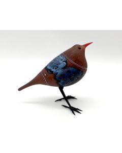 Shane Fero - "Quilted Redbird" Glass Bird