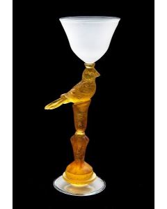 Anna Boothe - "Golden Perch" Glass Goblet