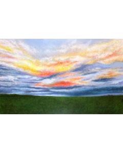 Debra Buchanan - "Dusk Over the Field" Oil Painting