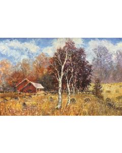 Patricia Rhoden Bartels - "Maken' Hay" Oil Painting