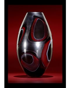 Leslie Patron - Grey Murrine Glass Vase