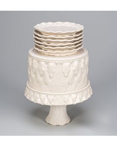 Lindsay Scypta - "Cake Stand with 6 Plates" Porcelain Dishware Set