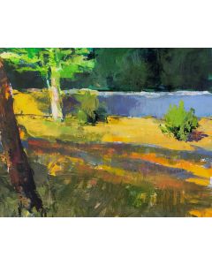 Janet Dyer - "Gite Yard, Provence" Acrylic Paintin