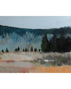 Janet Dyer - "Winter Field, Penn" Acrylic Painting