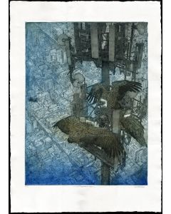 Craig Fisher - "Carrion" Colored Aquatint Etching
