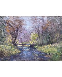 Patricia Rhoden Bartels - "By the Banks" Oil Painting