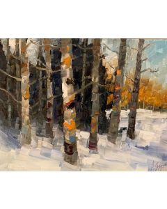 Andy Skaff - "Aspen Sunrise II" Oil Painting