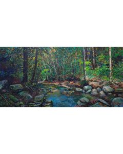 Jennifer Sowders - "Little Bradley Falls" Acrylic Painting