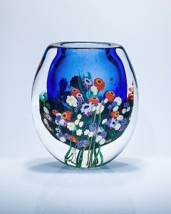Shawn Messenger - "Blue Wildflowers" Glass Vessel