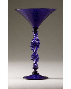 Elio Quarisa - "All Cobalt Blue Martini Cup" Venetian Glass Sculpture