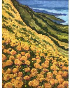 Mary Jane Erard - "California Poppies" Pastel Drawing