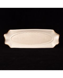 Lindsay Scypta - "Gold Luster Oval Platter" Ceramic Sculpture