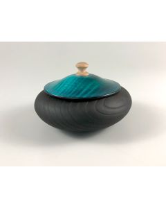 Sivadasan Madhavan - "Burned Ash Bowl with Stained Lid"