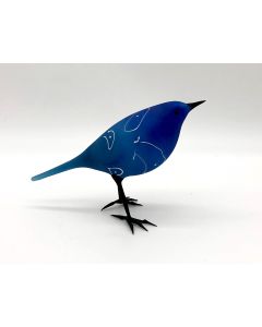 Shane Fero - "Turquoise, Modern Tit" Glass Bird