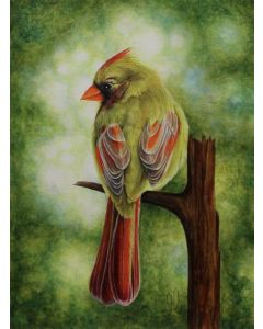 Debra Buchanan - "Bird Series #13" Oil Painting