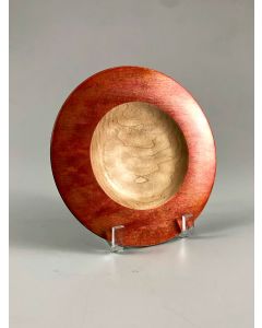 Sivadasan Madhavan - "Stained Rim Platter" Wood Sculpture
