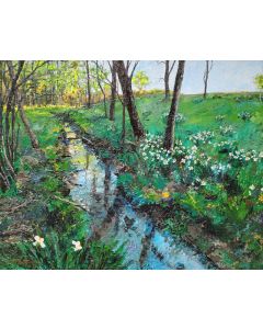 Jennifer Sowders - "Daffodil Grove" Acrylic Painting