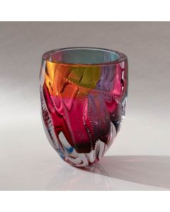 Leon Applebaum - "Dream Forest Bowl" Glass Sculpture