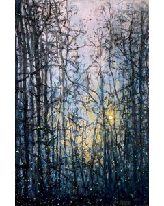 Patricia Rhoden Bartels - "Fire Flies Dance in the Twlight" Oil Painting