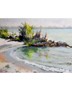Aaron Bivins - "Maumee Bay Shoreline" Acrylic Painting
