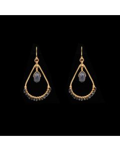 Kaity Mims - "Black Spinel Wire Wrapped" Earrings