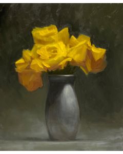 Steve Mockensturm - "Yellow Roses" Oil Painting