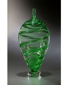 Marc VandenBerg - "Green Tempest" Glass Vessel