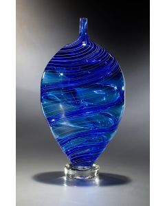 Marc VandenBerg - "Blue Tempest" Glass Vessel