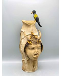 Jordy R. Poma - "La Madre Estoraque Y El Paucar I" Ceramic Sculpture