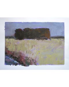 Janet Dyer - "Copse & Field (Purple)" Acrylic Painting