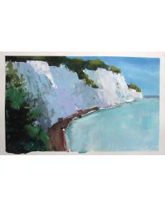 Janet Dyer - "Danish Cliffs" Acrylic Painting