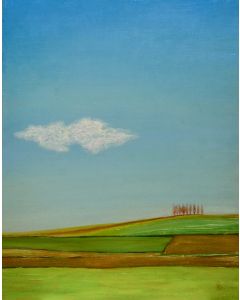 Debra Buchanan - "Golden Hour 7 Windbreak" Oil Painting